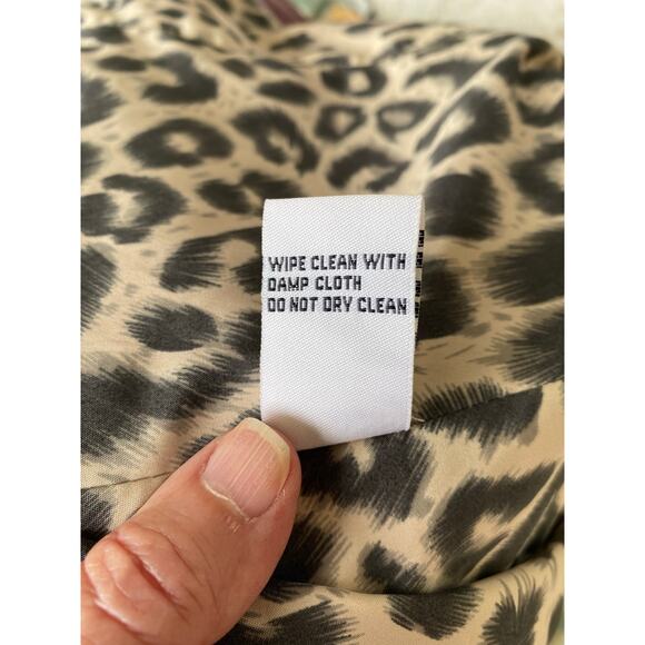 Jane Post Iconic Mid Length Slicker Red Leopard Print XL Size 16 Rain Coat - Picture 9 of 14